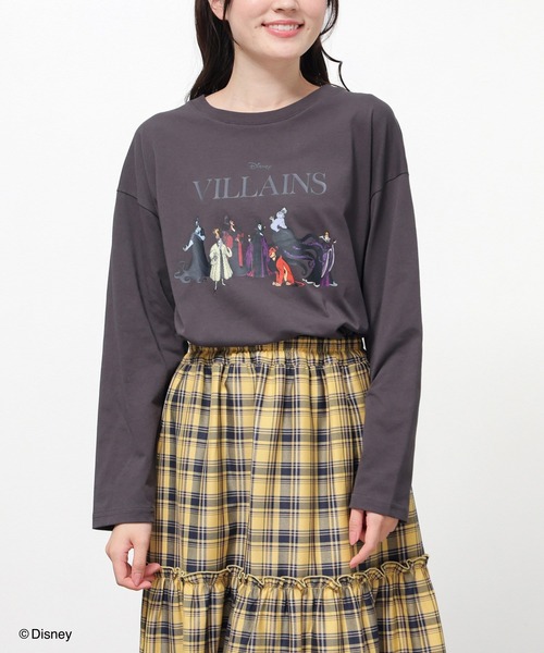 Honeys(ハニーズ)の「ヴィランズ/ゆるTシャツ(Tシャツ/カットソー・レディース・パープル/スミクロ/ダークブルー/オートミール・LL/M/S/SS/L)」の6枚目の写真