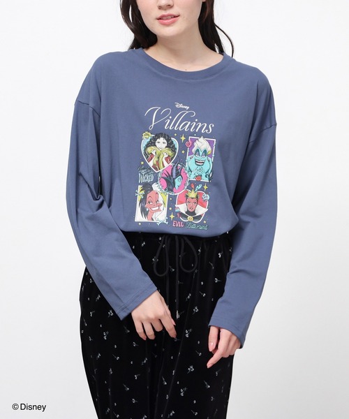 Honeys(ハニーズ)の「ヴィランズ/ゆるTシャツ(Tシャツ/カットソー・レディース・パープル/スミクロ/ダークブルー/オートミール・LL/M/S/SS/L)」の7枚目の写真