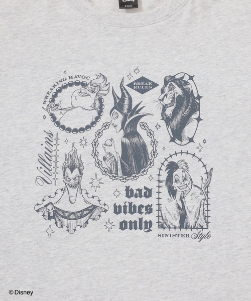 Honeys(ハニーズ)の「ヴィランズ/ゆるTシャツ(Tシャツ/カットソー・レディース・パープル/スミクロ/ダークブルー/オートミール・LL/M/S/SS/L)」の10枚目の写真