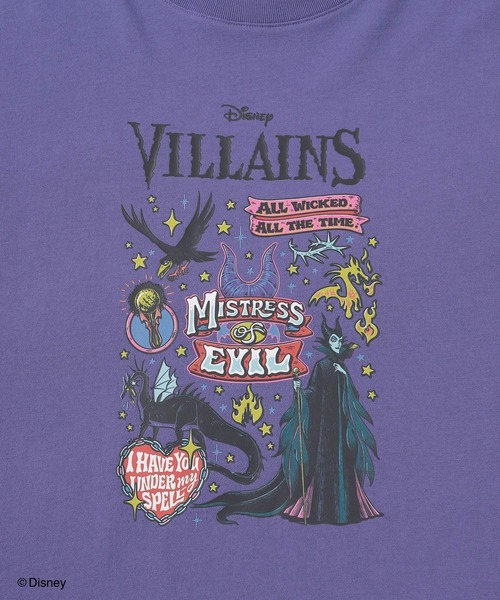 Honeys(ハニーズ)の「ヴィランズ/ゆるTシャツ(Tシャツ/カットソー・レディース・パープル/スミクロ/ダークブルー/オートミール・LL/M/S/SS/L)」の16枚目の写真