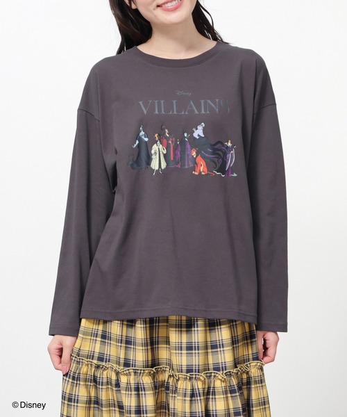 Honeys(ハニーズ)の「ヴィランズ/ゆるTシャツ(Tシャツ/カットソー・レディース・パープル/スミクロ/ダークブルー/オートミール・LL/M/S/SS/L)」の17枚目の写真