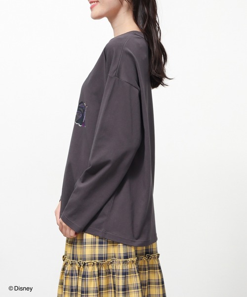 Honeys(ハニーズ)の「ヴィランズ/ゆるTシャツ(Tシャツ/カットソー・レディース・パープル/スミクロ/ダークブルー/オートミール・LL/M/S/SS/L)」の18枚目の写真