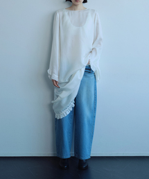 【ARCHIVE STANCE / アーカイブスタンス】cupro maxi frillhem dress