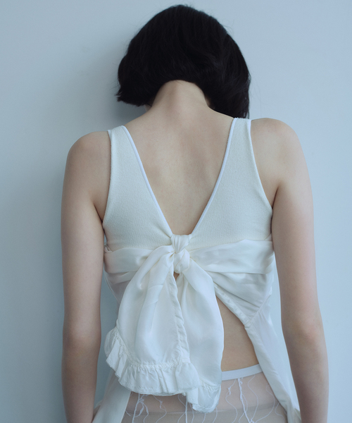 EDIT. FOR LULU(エディットフォールル)の「【ARCHIVE STANCE / アーカイブスタンス】cupro maxi frillhem dress(ワンピース・レディース・ホワイト・FREE)」の5枚目の写真