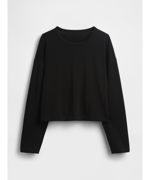 GAP(ギャップ)の「ニット オーバーサイズ クロップドTシャツ(Tシャツ/カットソー・レディース・ホワイト/ブラック・S/M/L/XL/XS/XXS)」の7枚目の写真