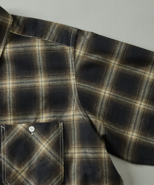 RED KAP(レッドキャップ)の「RED KAP/レッドキャップ 別注 クロップド フランネル ロングスリーブ ワークシャツ(シャツ/ブラウス・メンズ・オフホワイト/ブラック/グリーン・LARGE/MEDIUM)」の15枚目の写真