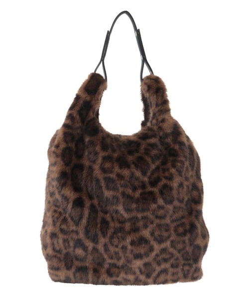 CONVERSE TOKYO（コンバーストウキョウ）の「2WAY LEOPARD ECO-FUR SHOPPING TOTE BAG（トートバッグ・レディース・ベージュ/ブラウン・FREE）」の6枚目の写真