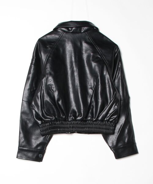 Guess（ゲス）の「AUDRINE PU Bomber Jacket ブルゾン レザージャケット 合皮（ブルゾン・レディース・ブラック・LARGE/MEDIUM/SMALL/X-SMALL）」の7枚目の写真