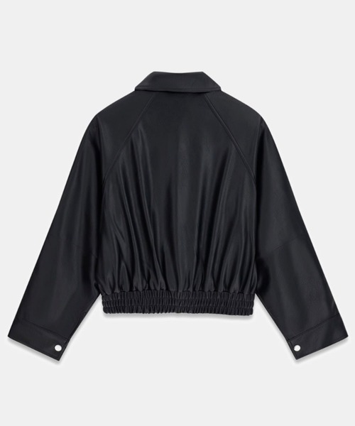 Guess（ゲス）の「AUDRINE PU Bomber Jacket ブルゾン レザージャケット 合皮（ブルゾン・レディース・ブラック・LARGE/MEDIUM/SMALL/X-SMALL）」の6枚目の写真