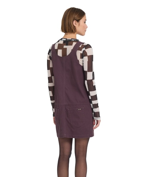 VOLCOM(ボルコム)の「VOLCOM ウィメンズ WORKESTRA DRESS ワンピース 【2026年秋冬モデル】/ボルコムジャンスカ(ジャンパースカート)(ワンピース・レディース・ブラウン系その他・SMALL/MEDIUM)」の9枚目の写真