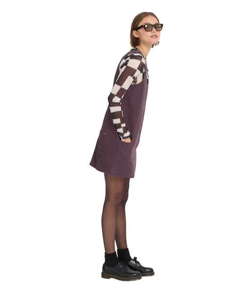 VOLCOM(ボルコム)の「VOLCOM ウィメンズ WORKESTRA DRESS ワンピース 【2026年秋冬モデル】/ボルコムジャンスカ(ジャンパースカート)(ワンピース・レディース・ブラウン系その他・SMALL/MEDIUM)」の2枚目の写真