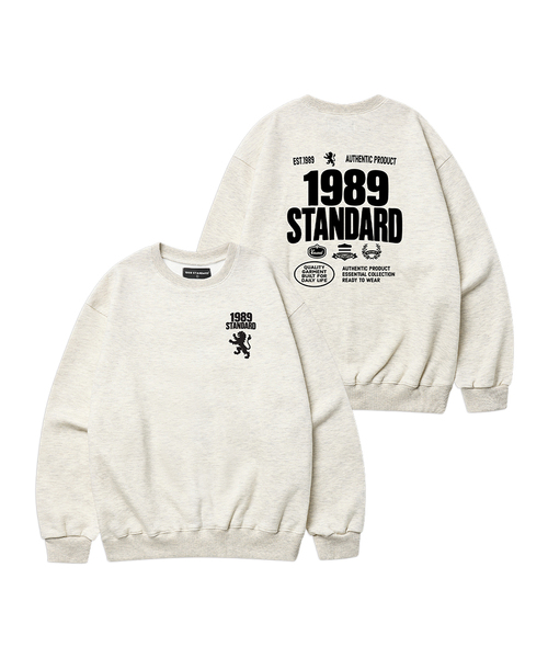 1989STANDARD(1989スタンダード)の「1989 COLLECTION スウェット (STMSTD-0275)(スウェット・メンズ・オートミール/ライトグレー/ダークグレー/バーガンディー/ネイビー/ブラック・X-LARGE/LARGE/MEDIUM)」の4枚目の写真
