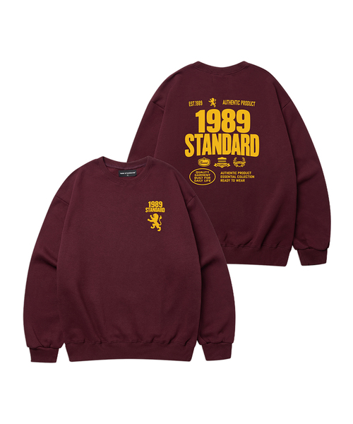 1989STANDARD(1989スタンダード)の「1989 COLLECTION スウェット (STMSTD-0275)(スウェット・メンズ・オートミール/ライトグレー/ダークグレー/バーガンディー/ネイビー/ブラック・X-LARGE/LARGE/MEDIUM)」の6枚目の写真