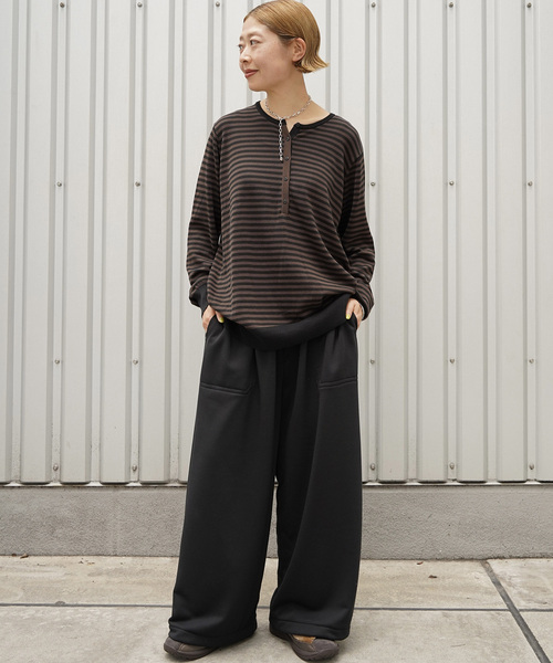 JOURNAL STANDARD LUXE（ジャーナルスタンダード　ラックス）の「Cテンジク ヘンリープルオーバー（ニット/セーター・レディース・ブルー/ブラウン/ブラック/ネイビー・FREE）」の17枚目の写真
