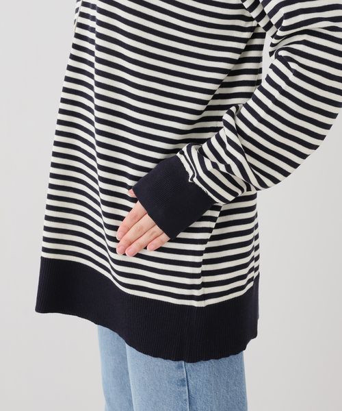 JOURNAL STANDARD LUXE（ジャーナルスタンダード　ラックス）の「Cテンジク ヘンリープルオーバー（ニット/セーター・レディース・ブルー/ブラウン/ブラック/ネイビー・FREE）」の10枚目の写真