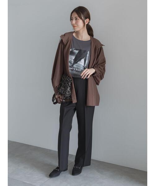Te chichi(テチチ)の「ミドルフーディーシャツ(シャツ/ブラウス・レディース・ブラック/ブラウン・F)」の18枚目の写真