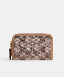 COACH（コーチ）の「エッセンシャル スモール ジップ アラウンド カード ケース・クリスタル シグネチャー ジャカード（財布）」