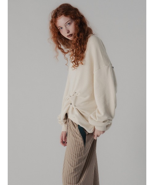 ELCHELE(エルチェレ)の「COZY FRENCH TERRY PULLOVER(スウェット・レディース・アイボリー/ミント/ブラック・38/36)」の7枚目の写真