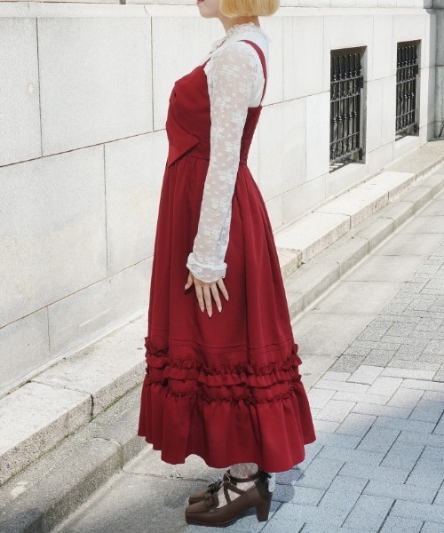 axes femme POETIQUE（アクシーズファムポエティック）の「裾デザインリボンＪＳＫ（ワンピース・レディース・ブラック/インディゴブルー/ワイン・MEDIUM）」の5枚目の写真