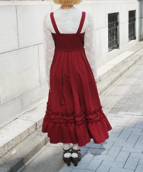 axes femme POETIQUE（アクシーズファムポエティック）の「裾デザインリボンＪＳＫ（ワンピース・レディース・ブラック/インディゴブルー/ワイン・MEDIUM）」の6枚目の写真