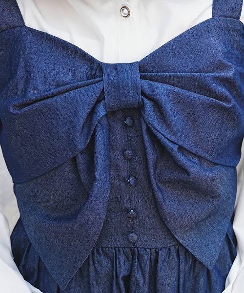 axes femme POETIQUE（アクシーズファムポエティック）の「裾デザインリボンＪＳＫ（ワンピース・レディース・ブラック/インディゴブルー/ワイン・MEDIUM）」の11枚目の写真