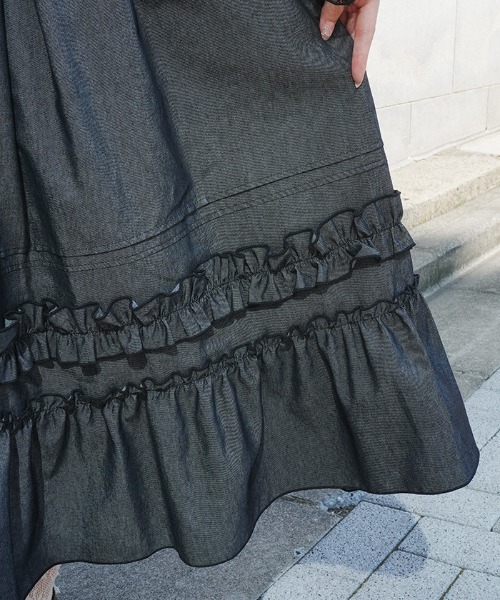 axes femme POETIQUE（アクシーズファムポエティック）の「裾デザインリボンＪＳＫ（ワンピース・レディース・ブラック/インディゴブルー/ワイン・MEDIUM）」の13枚目の写真