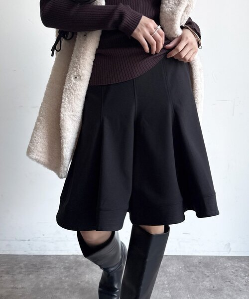 DouDou(ドゥドゥ)の「フレアミニスカート(スカート・レディース・ブラック/グレー・FREE)」の10枚目の写真