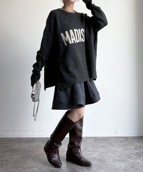DouDou(ドゥドゥ)の「フレアミニスカート(スカート・レディース・ブラック/グレー・FREE)」の13枚目の写真