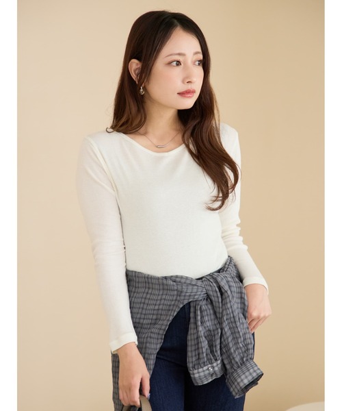 COHINA(コヒナ)の「シアーチェックシャツ 【低身長・小柄女性】(シャツ/ブラウス・レディース・チャコール/ライトベージュ/ブラウン・ONE SIZE)」の5枚目の写真