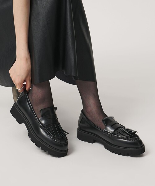 UNITED ARROWS(ユナイテッドアローズ)の「プラットフォーム キルト ローファー(ローファー・レディース・ブラック・36h/37h/38/36/35/37/35h)」の1枚目の写真