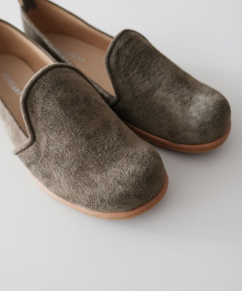 TIDEWAY（タイドウェイ）の「PIGSUEDE FLAT SHOES（スリッポン・レディース・サーモンピンク/チャコールグレー/ブラック/ベージュ/ブラウン・MEDIUM/SMALL/LARGE）」の13枚目の写真