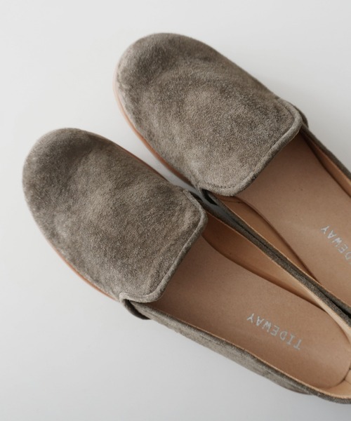 TIDEWAY（タイドウェイ）の「PIGSUEDE FLAT SHOES（スリッポン・レディース・サーモンピンク/チャコールグレー/ブラック/ベージュ/ブラウン・MEDIUM/SMALL/LARGE）」の14枚目の写真