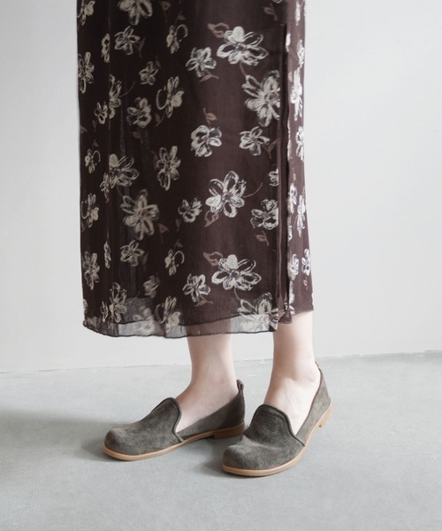 TIDEWAY（タイドウェイ）の「PIGSUEDE FLAT SHOES（スリッポン・レディース・サーモンピンク/チャコールグレー/ブラック/ベージュ/ブラウン・MEDIUM/SMALL/LARGE）」の15枚目の写真
