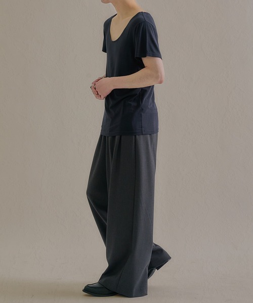 epnok(エプノック)の「Uネック調温インナー(Tシャツ/カットソー・メンズ・ブラック・LARGE/MEDIUM/SMALL)」の10枚目の写真