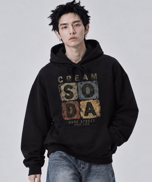 CREAM SODA LAB(クリームソーダラボ)の「シーアールエスディーエル スモールレタリング フーディー(パーカー・レディース・ブラック/ネイビー/グレー/オートミール・MEDIUM/LARGE/X-LARGE/M/L/L/XL/XL/2XL)」の5枚目の写真