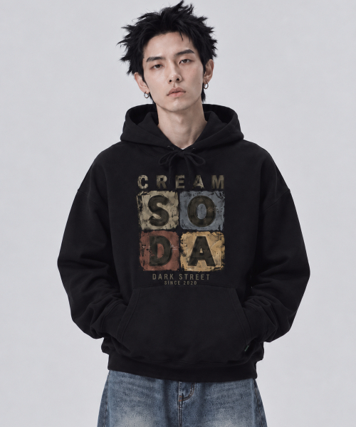 CREAM SODA LAB(クリームソーダラボ)の「シーアールエスディーエル スモールレタリング フーディー(パーカー・レディース・ブラック/ネイビー/グレー/オートミール・MEDIUM/LARGE/X-LARGE/M/L/L/XL/XL/2XL)」の9枚目の写真
