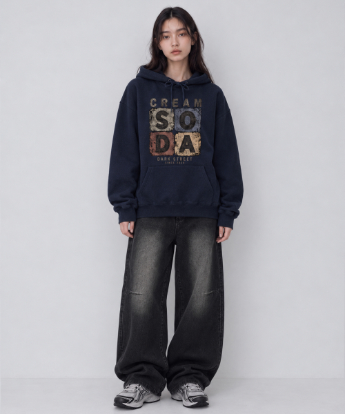 CREAM SODA LAB(クリームソーダラボ)の「シーアールエスディーエル スモールレタリング フーディー(パーカー・レディース・ブラック/ネイビー/グレー/オートミール・MEDIUM/LARGE/X-LARGE/M/L/L/XL/XL/2XL)」の20枚目の写真
