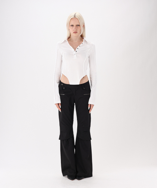 NOCTAVE（ノクターヴ）の「Collar Slim Top White（Tシャツ/カットソー・レディース・その他・SMALL/MEDIUM）」の4枚目の写真