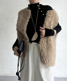 【WEB限定】 ボトルネックアシメデザインニット