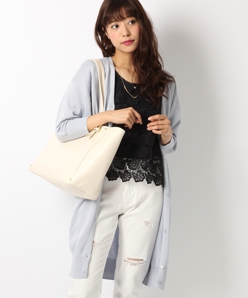 Heather（ヘザー）の「クラッチツキトートBAG　715758（トートバッグ・レディース・アイボリー/ブラック・ONE SIZE）」の19枚目の写真