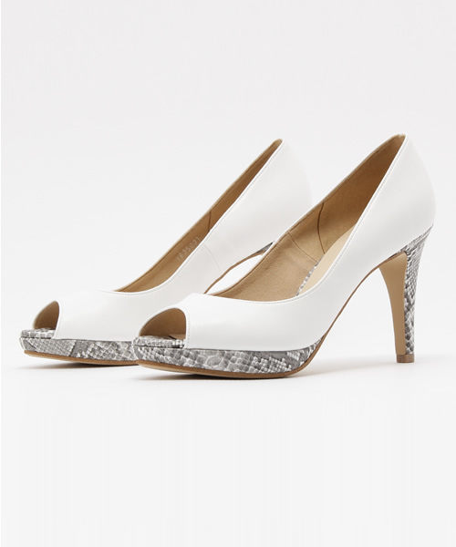 LE TALON(ルタロン)の「9.5CMプラットフォームオープントゥ◆(パンプス・レディース・ホワイト/ベージュ/ネイビー/オレンジ/ゴールド・38/36/37/36.5/37.5/35.5/35)」の17枚目の写真