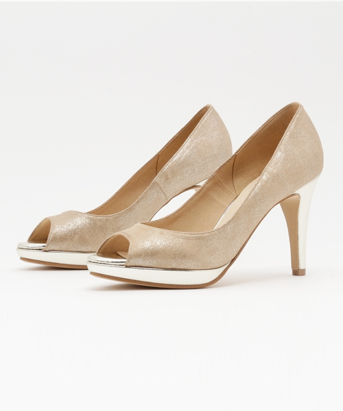 LE TALON(ルタロン)の「9.5CMプラットフォームオープントゥ◆(パンプス・レディース・ホワイト/ベージュ/ネイビー/オレンジ/ゴールド・38/36/37/36.5/37.5/35.5/35)」の5枚目の写真