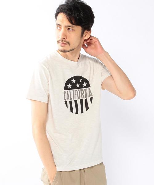 coen（コーエン）の「スラブ天竺Tシャツ（Tシャツ/カットソー・メンズ・オフホワイト/ブラック/マスタード/ネイビー・SMALL/X-LARGE/LARGE/MEDIUM）」の2枚目の写真