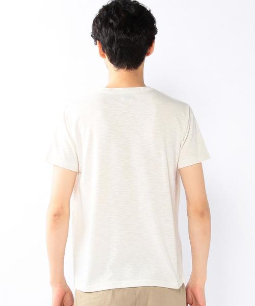 coen（コーエン）の「スラブ天竺Tシャツ（Tシャツ/カットソー・メンズ・オフホワイト/ブラック/マスタード/ネイビー・SMALL/X-LARGE/LARGE/MEDIUM）」の17枚目の写真