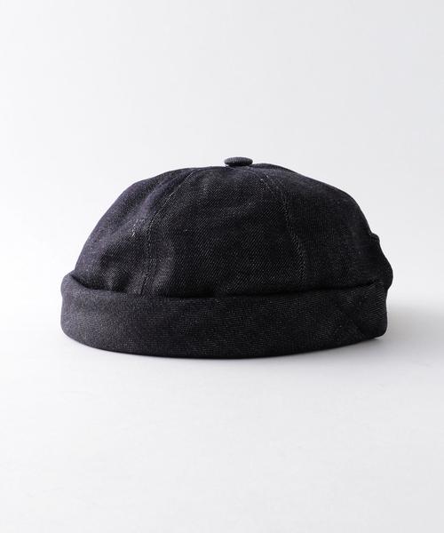 BETON CIRE（べトンシレ）の「＜BETON CIRE＞ DENIM CAP/ｷｬｯﾌﾟ（ハンチング/ベレー帽・メンズ・ネイビー・FREE）」の4枚目の写真