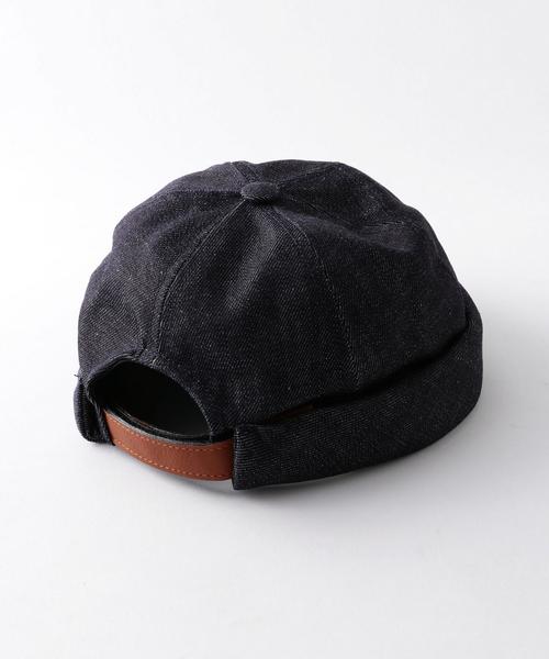 BETON CIRE（べトンシレ）の「＜BETON CIRE＞ DENIM CAP/ｷｬｯﾌﾟ（ハンチング/ベレー帽・メンズ・ネイビー・FREE）」の5枚目の写真
