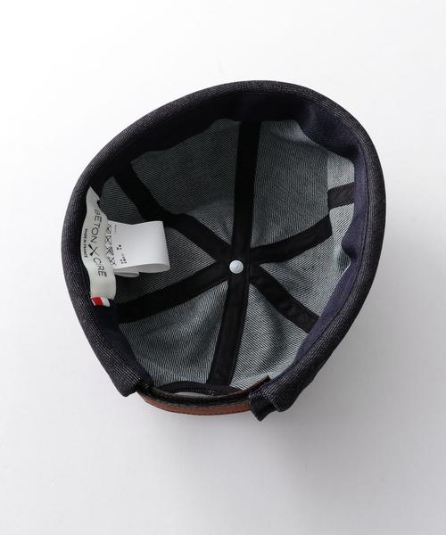 BETON CIRE（べトンシレ）の「＜BETON CIRE＞ DENIM CAP/ｷｬｯﾌﾟ（ハンチング/ベレー帽・メンズ・ネイビー・FREE）」の3枚目の写真