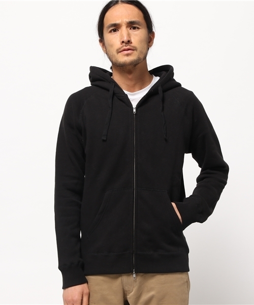 Denime（ドゥニーム）の「ソフト裏毛無地フルジップパーカー（パーカー・メンズ・ブラック/ワイン/ホワイト/グレー・SMALL/LARGE/X-SMALL/X-LARGE/MEDIUM）」の2枚目の写真