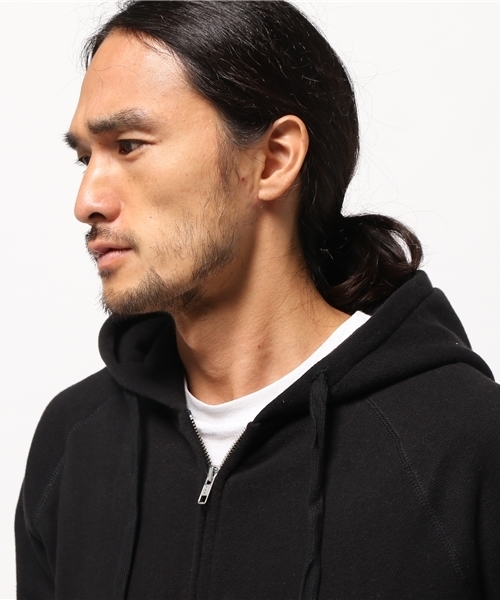 Denime（ドゥニーム）の「ソフト裏毛無地フルジップパーカー（パーカー・メンズ・ブラック/ワイン/ホワイト/グレー・SMALL/LARGE/X-SMALL/X-LARGE/MEDIUM）」の12枚目の写真