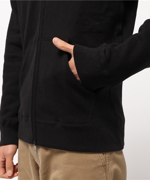 Denime（ドゥニーム）の「ソフト裏毛無地フルジップパーカー（パーカー・メンズ・ブラック/ワイン/ホワイト/グレー・SMALL/LARGE/X-SMALL/X-LARGE/MEDIUM）」の13枚目の写真